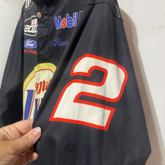 Vintage Nascar Racing Jacket Miller Lite #2 Rusty Wallace - Picture 3 of 14